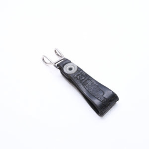 CHROME HEARTS クロムハーツ W BELT LOOP CROSS BUTTON Wベルトループ クロスボタン キーリング レザー 良品 中古 4a007532