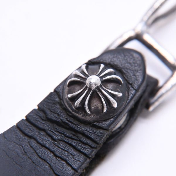 CHROME HEARTS クロムハーツ W BELT LOOP CROSS BUTTON Wベルトループ クロスボタン キーリング レザー 良品 中古 4a007532