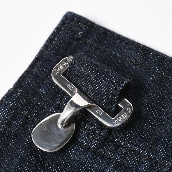 新品同様 CHROME HEARTS クロムハーツ CEMETERY CROSS APRON デニムエプロン セメタリークロスパッチ 8パッチ CHプラス 中古 4a007505