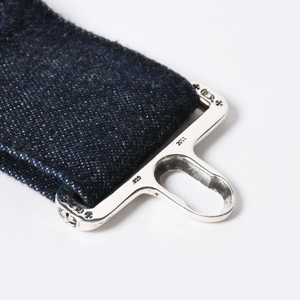 新品同様 CHROME HEARTS クロムハーツ CEMETERY CROSS APRON デニムエプロン セメタリークロスパッチ 8パッチ CHプラス 中古 4a007505