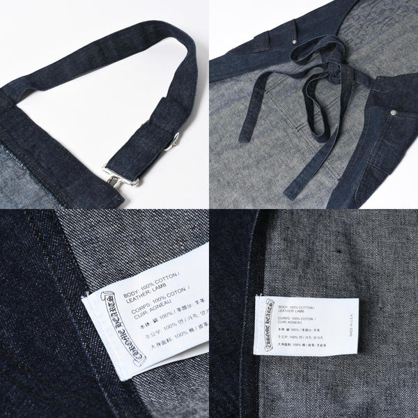 新品同様 CHROME HEARTS クロムハーツ CEMETERY CROSS APRON デニムエプロン セメタリークロスパッチ 8パッチ CHプラス 中古 4a007505