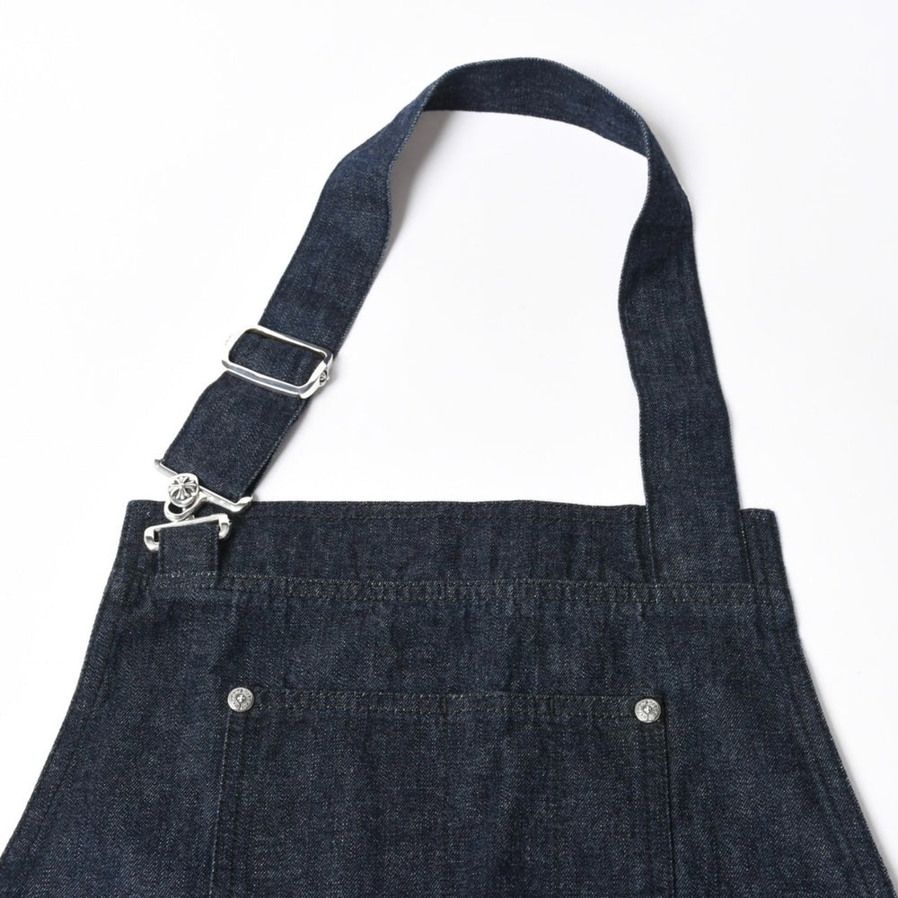 新品同様 CHROME HEARTS クロムハーツ CEMETERY CROSS APRON デニムエプロン セメタリークロスパッチ 8パッチ CHプラス 中古 4a007505