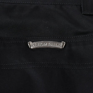 新品未使用 CHROME HEARTS クロムハーツ カーペンター ダブルニーパンツ サイズ33 クロスボールボタン ホースシュー ブラック 中古 4a007524