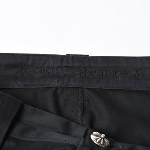 新品未使用 CHROME HEARTS クロムハーツ カーペンター ダブルニーパンツ サイズ33 クロスボールボタン ホースシュー ブラック 中古 4a007524