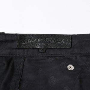 新品未使用 CHROME HEARTS クロムハーツ カーペンター ダブルニーパンツ サイズ33 クロスボールボタン ホースシュー ブラック 中古 4a007524
