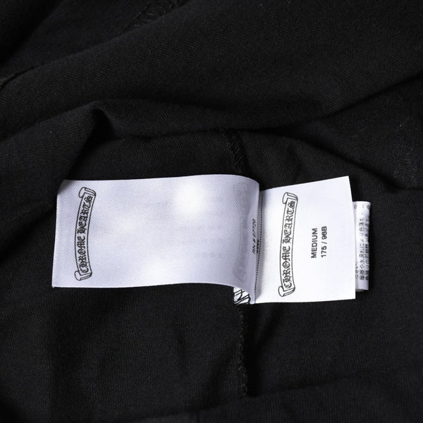 新品未使用 CHROME HEARTS クロムハーツ 長袖Tシャツ サイズM フローラルクロス ホースシュー ブラック 新型 中古 4a007493