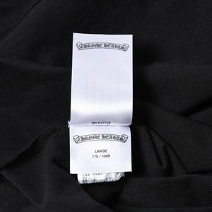 新品未使用 CHROME HEARTS クロムハーツ 長袖Tシャツ サイズL フローラルクロス ホースシュー ブラック 新型 中古 4a007494