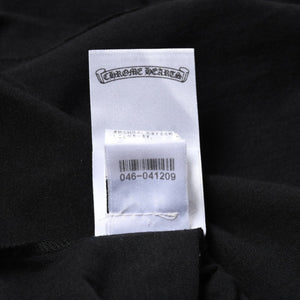 新品未使用 CHROME HEARTS クロムハーツ 長袖Tシャツ サイズL フローラルクロス ホースシュー ブラック 新型 中古 4a007494