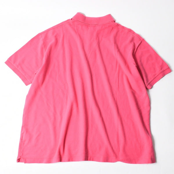A BATHING APE アベイシングエイプ ワッペン 半袖ポロシャツ JAPAN製 コットン ピンク サイズXL 美品 中古 4a007423