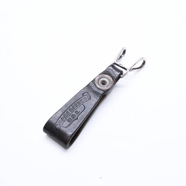 CHROME HEARTS クロムハーツ W BELT LOOP CROSS BUTTON Wベルトループ クロスボタン キーリング レザー 良品 中古 4a007529