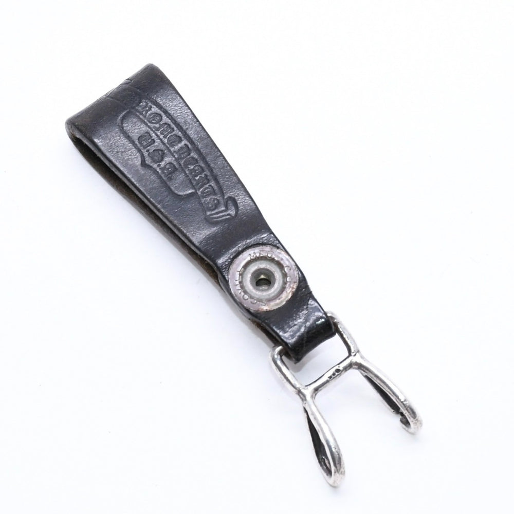 CHROME HEARTS クロムハーツ W BELT LOOP CROSS BUTTON Wベルトループ クロスボタン キーリング レザー 良品 中古 4a007529
