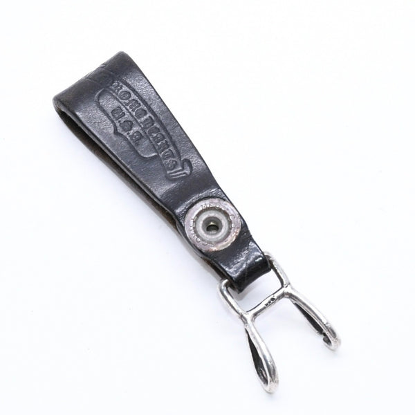 CHROME HEARTS クロムハーツ W BELT LOOP CROSS BUTTON Wベルトループ クロスボタン キーリング レザー 良品 中古 4a007529
