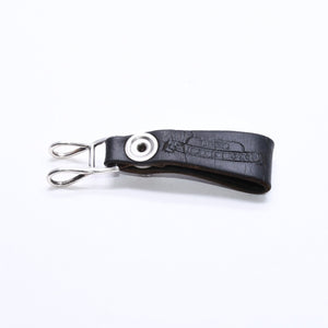 CHROME HEARTS クロムハーツ W BELT LOOP CROSS BUTTON Wベルトループ クロスボタン キーリング レザー 美品 中古 4a007533