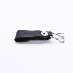 CHROME HEARTS クロムハーツ W BELT LOOP CROSS BUTTON Wベルトループ クロスボタン キーリング レザー 美品 中古 4a007533