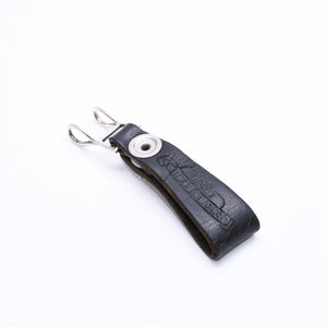 CHROME HEARTS クロムハーツ W BELT LOOP CROSS BUTTON Wベルトループ クロスボタン キーリング レザー 美品 中古 4a007533