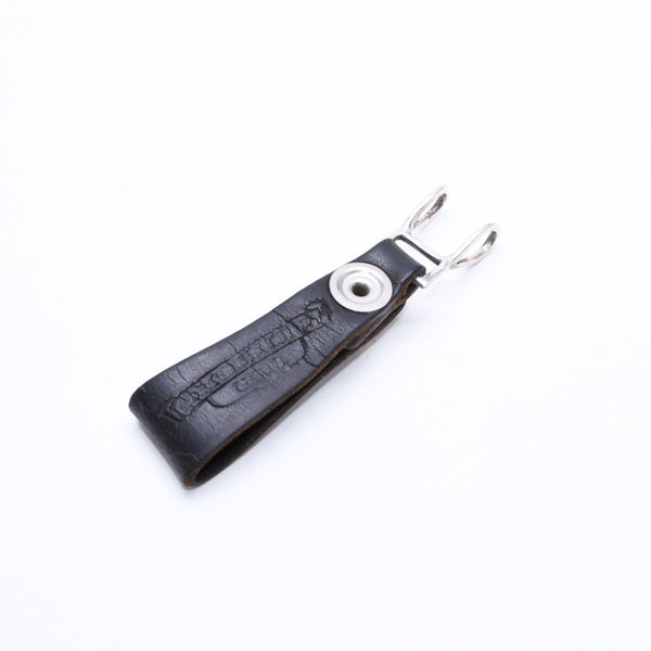 CHROME HEARTS クロムハーツ W BELT LOOP CROSS BUTTON Wベルトループ クロスボタン キーリング レザー 美品 中古 4a007533
