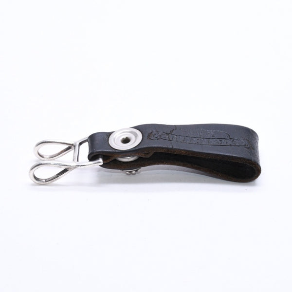 CHROME HEARTS クロムハーツ W BELT LOOP CROSS BUTTON Wベルトループ クロスボタン キーリング レザー 美品 中古 4a007533