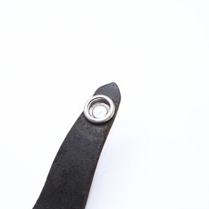 CHROME HEARTS クロムハーツ W BELT LOOP CROSS BUTTON Wベルトループ クロスボタン キーリング レザー 美品 中古 4a007533