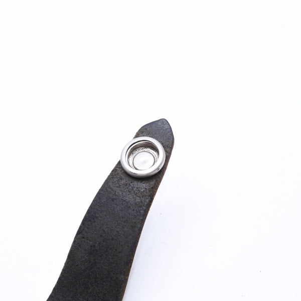 CHROME HEARTS クロムハーツ W BELT LOOP CROSS BUTTON Wベルトループ クロスボタン キーリング レザー 美品 中古 4a007533