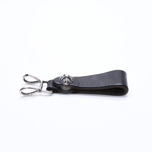 CHROME HEARTS クロムハーツ W BELT LOOP CROSS BUTTON Wベルトループ クロスボタン キーリング レザー 良品 中古 4a007529