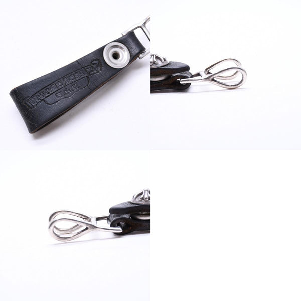 CHROME HEARTS クロムハーツ W BELT LOOP CROSS BUTTON Wベルトループ クロスボタン キーリング レザー 美品 中古 4a007533
