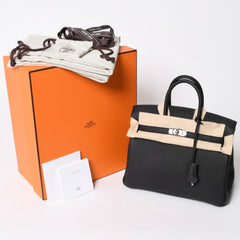 新品未使用 HERMES エルメス BIRKIN 25 バーキン25 ハンドバッグ G刻 トゴ ノワール シルバー金具 内縫い 2026年製 中古 4a007538