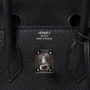 新品未使用 HERMES エルメス BIRKIN 25 バーキン25 ハンドバッグ G刻 トゴ ノワール シルバー金具 内縫い 2026年製 中古 4a007538