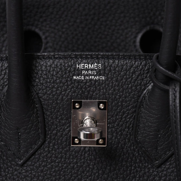 新品未使用 HERMES エルメス BIRKIN 25 バーキン25 ハンドバッグ G刻 トゴ ノワール シルバー金具 内縫い 2026年製 中古 4a007538
