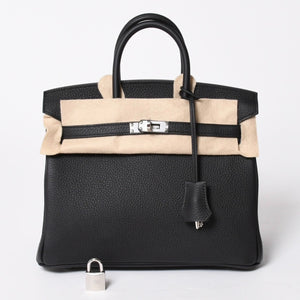 新品未使用 HERMES エルメス BIRKIN 25 バーキン25 ハンドバッグ G刻 トゴ ノワール シルバー金具 内縫い 2026年製 中古 4a007538