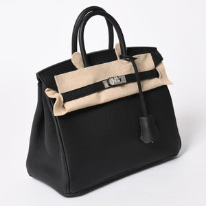 新品未使用 HERMES エルメス BIRKIN 25 バーキン25 ハンドバッグ G刻 トゴ ノワール シルバー金具 内縫い 2026年製 中古 4a007538