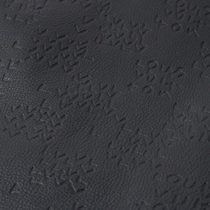 新品同様品 LOUIS VUITTON ルイヴィトン ダミエスプレッドレザージャケット RM222M RMT HNL08W サイズ52 ブラック 中古 4a007242