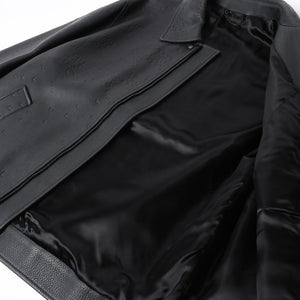 新品同様品 LOUIS VUITTON ルイヴィトン ダミエスプレッドレザージャケット RM222M RMT HNL08W サイズ52 ブラック 中古 4a007242