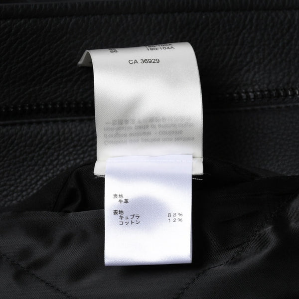 新品同様品 LOUIS VUITTON ルイヴィトン ダミエスプレッドレザージャケット RM222M RMT HNL08W サイズ52 ブラック 中古 4a007242