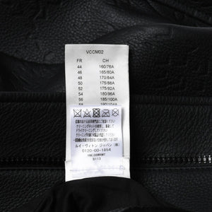 新品同様品 LOUIS VUITTON ルイヴィトン ダミエスプレッドレザージャケット RM222M RMT HNL08W サイズ52 ブラック 中古 4a007242