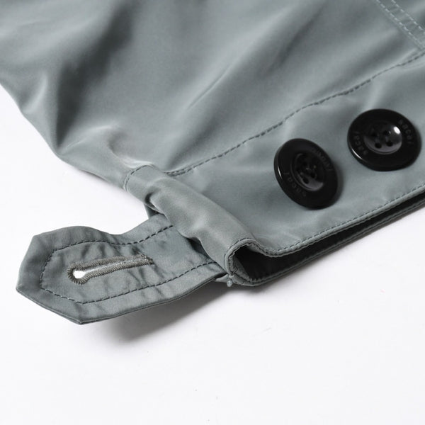 極美品 sacai サカイ ナイロンツイル × スポンジスウェット フーディ 24-03455M サイズ2 ネイビー カーキ 中古 4a007480