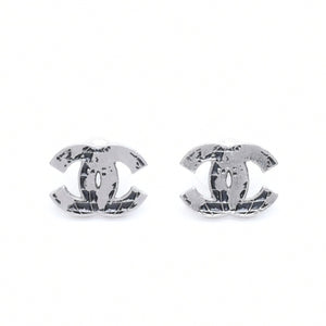 CHANEL シャネル ココマーク ピアス アクセサリー 重量約3.27g 13K刻印 ガンメタ ブラック メタル 両耳用 美品 中古 4a007540