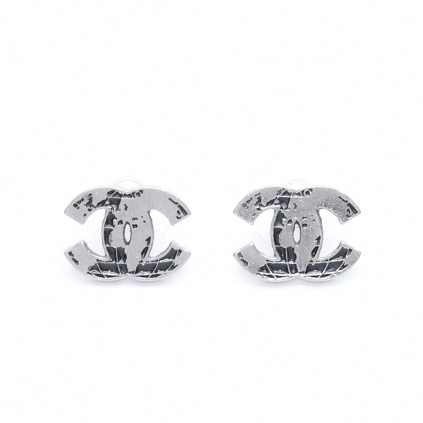 CHANEL シャネル ココマーク ピアス アクセサリー 重量約3.27g 13K刻印 ガンメタ ブラック メタル 両耳用 美品 中古 4a007540