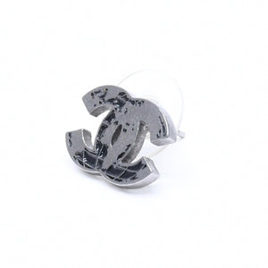 CHANEL シャネル ココマーク ピアス アクセサリー 重量約3.27g 13K刻印 ガンメタ ブラック メタル 両耳用 美品 中古 4a007540