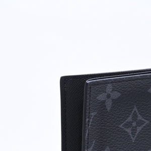新品未使用 LOUIS VUITTON ルイヴィトン モノグラムエクリプス クーヴェルテュール パスポールMM M64501 パスポートケース ブラック 中古 4a007226