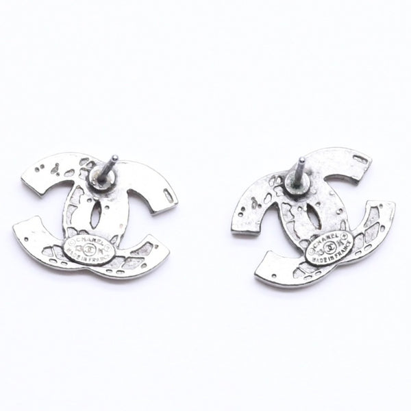 CHANEL シャネル ココマーク ピアス アクセサリー 重量約3.27g 13K刻印 ガンメタ ブラック メタル 両耳用 美品 中古 4a007540