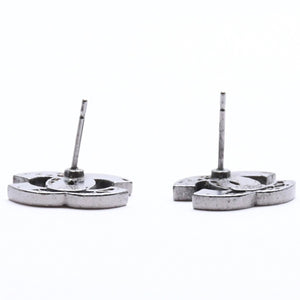 CHANEL シャネル ココマーク ピアス アクセサリー 重量約3.27g 13K刻印 ガンメタ ブラック メタル 両耳用 美品 中古 4a007540