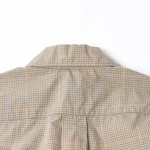 極美品 MIUMIU ミュウミュウ Technical check zip-up shirt テクニカル チェック ジップアップシャツ MK1905 サイズ38 ベージュ 中古 4a007249