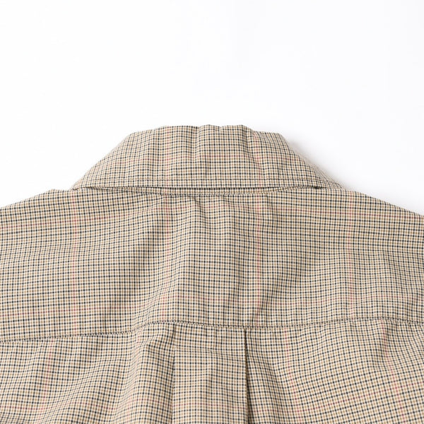 極美品 MIUMIU ミュウミュウ Technical check zip-up shirt テクニカル チェック ジップアップシャツ MK1905 サイズ38 ベージュ 中古 4a007249
