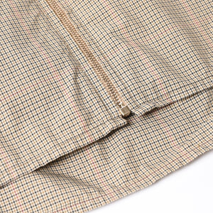 極美品 MIUMIU ミュウミュウ Technical check zip-up shirt テクニカル チェック ジップアップシャツ MK1905 サイズ38 ベージュ 中古 4a007249