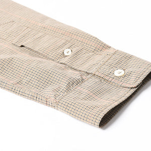 極美品 MIUMIU ミュウミュウ Technical check zip-up shirt テクニカル チェック ジップアップシャツ MK1905 サイズ38 ベージュ 中古 4a007249