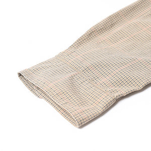 極美品 MIUMIU ミュウミュウ Technical check zip-up shirt テクニカル チェック ジップアップシャツ MK1905 サイズ38 ベージュ 中古 4a007249