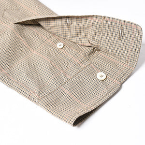 極美品 MIUMIU ミュウミュウ Technical check zip-up shirt テクニカル チェック ジップアップシャツ MK1905 サイズ38 ベージュ 中古 4a007249