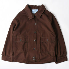 極美品 PRADA プラダ Old gabardine cotton shirt jacket オールド ギャバジン コットン シャツ ジャケット P8011 サイズ36 中古 4a007251