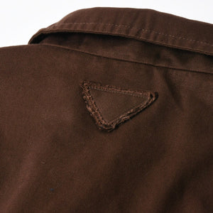 極美品 PRADA プラダ Old gabardine cotton shirt jacket オールド ギャバジン コットン シャツ ジャケット P8011 サイズ36 中古 4a007251