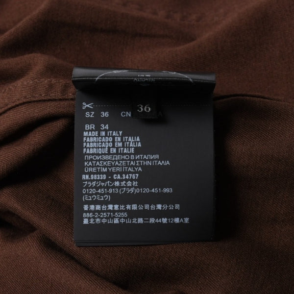 極美品 PRADA プラダ Old gabardine cotton shirt jacket オールド ギャバジン コットン シャツ ジャケット P8011 サイズ36 中古 4a007251